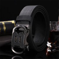 High Quality Wide 3.4cm Men Belt Genuine Leather Canvas Luxury Strap Male Belts For men jeans New Fashion Classice Buckle belt