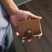 Mini A9 Binder Planner 3 Hole Rings Notebook Crazy Horse Leather Diary Journal Retro Tiny Notepad Vintage Stationery