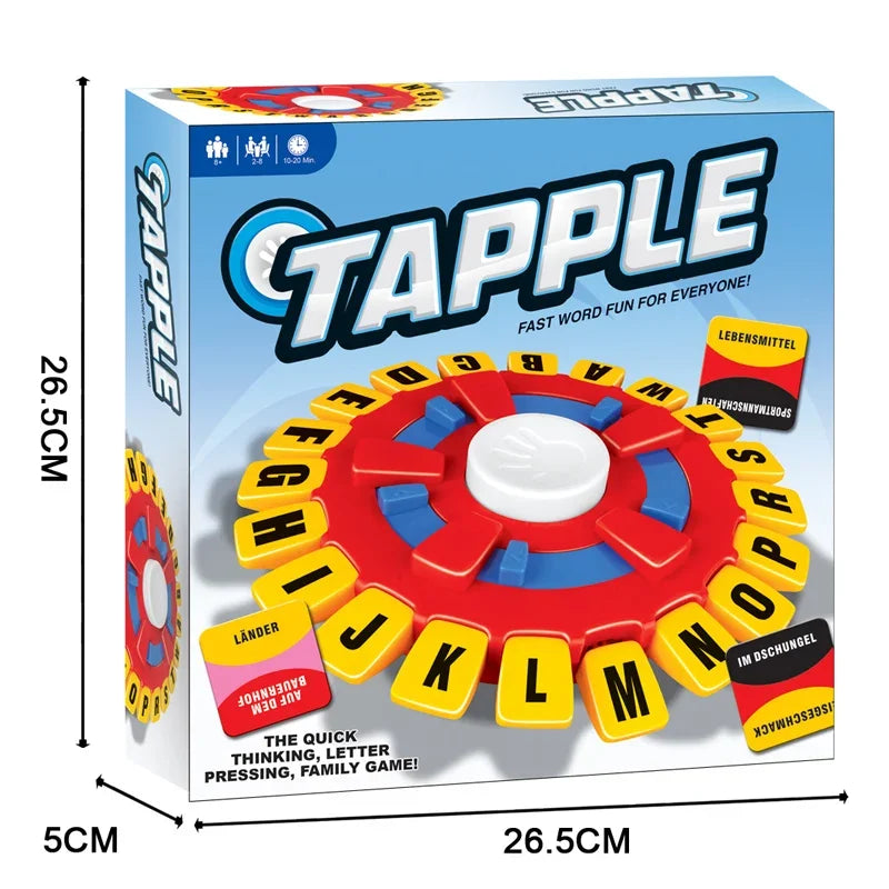 German and Spanish Tapple Board Game Basta Fast-Paced Think Word Game Great for Improving Vocabulary and Quick Thinking