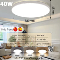 LED Ceiling Lamp Chandelier 3-color changeable Panel Lamp Living Room Ceiling Light Indoor Lighting for Bedroom Kitchen Luminair