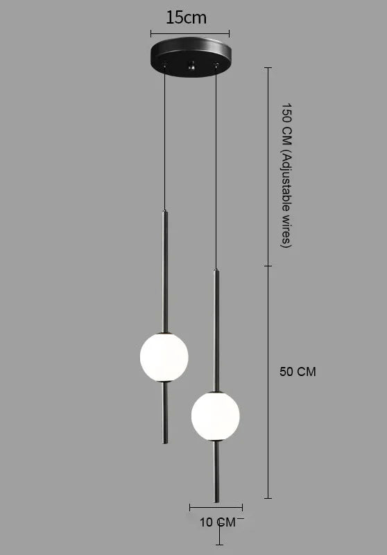 Led PE Ball Pendant Light for Bedroom Bedside Hanging Lamp Ceiling Chandeliers Modern Lighting Decoration Entrance Luminaire