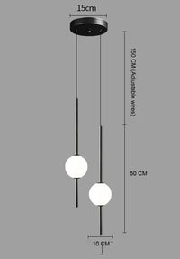 Led PE Ball Pendant Light for Bedroom Bedside Hanging Lamp Ceiling Chandeliers Modern Lighting Decoration Entrance Luminaire