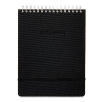 Top Spiral Simulated Leather Notebook, Black, 8.5" x 11", 80 Ruled Sheets