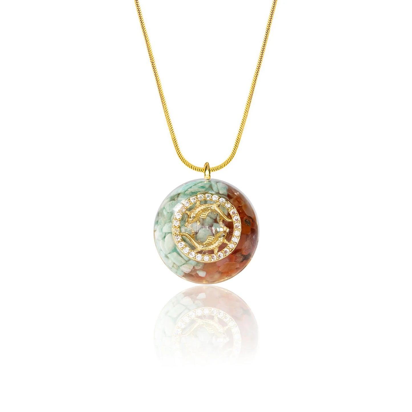Orgonite Pendant Malachite Energy Necklace Sri Yantra Necklace Sacred Geometry Energy Healing Yoga Jewelry