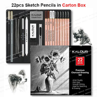 Kalour PDAS Charcoal Sketching Art Set Wood Rod Non-toxic Highlight Drawing Painting Tools Artists Kids High Quality Kit desenho