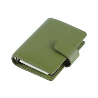 Moterm Regular A8 / M5 Size Rings Planner Pebbled Grain Cowhide 5-hole Mini Notebook with 15 MM Rings Organizer Journey Diary