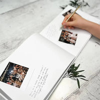 Personalized Guest Book for Wedding Gift White Noble Message Photo Album Simple Elegant Horizontal Keepsake Signature GuestBook