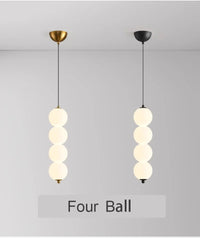Led PE Ball Pendant Light for Bedroom Bedside Hanging Lamp Ceiling Chandeliers Modern Lighting Decoration Entrance Luminaire