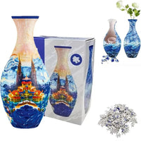 160 Curved Plastic Puzzle 3D Puzzlef Flower Vase Flower Arrangements 160 Pieces 3D Art Puzzle Vase Housewarming Gift DIY Arts