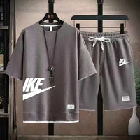Fashionable casual trend men's sport suit short-sleeved T-shirt and outdoor summer sport shorts two-piece 2025 new size S-3XL