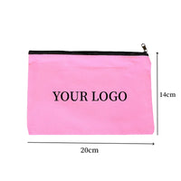 10/20/50pcs LOGO Customized Canvas Zipper Bags Multifunctional Blank DIY Craft Pouches Pencil Bags Personalized Makeup Pockets