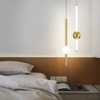 Led PE Ball Pendant Light for Bedroom Bedside Hanging Lamp Ceiling Chandeliers Modern Lighting Decoration Entrance Luminaire