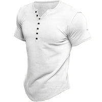Summer Fashion Mens Small V Collared Short Sleeve T Shirts Man Solid Color Henry Shirt For Men Tee Shirt Homme Camiseta Hombre