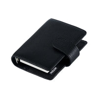 Moterm Regular A8 / M5 Size Rings Planner Pebbled Grain Cowhide 5-hole Mini Notebook with 15 MM Rings Organizer Journey Diary
