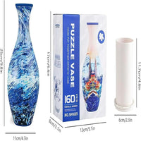 160 Curved Plastic Puzzle 3D Puzzlef Flower Vase Flower Arrangements 160 Pieces 3D Art Puzzle Vase Housewarming Gift DIY Arts