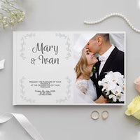 Personalized Guest Book for Wedding Gift White Noble Message Photo Album Simple Elegant Horizontal Keepsake Signature GuestBook