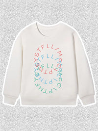 Fashion Baby Boys Sweatshirt Top Autumn Winter Kids Clothes Long sleeves Graffiti Letter Print Child Hoodie Little Girl Pullover