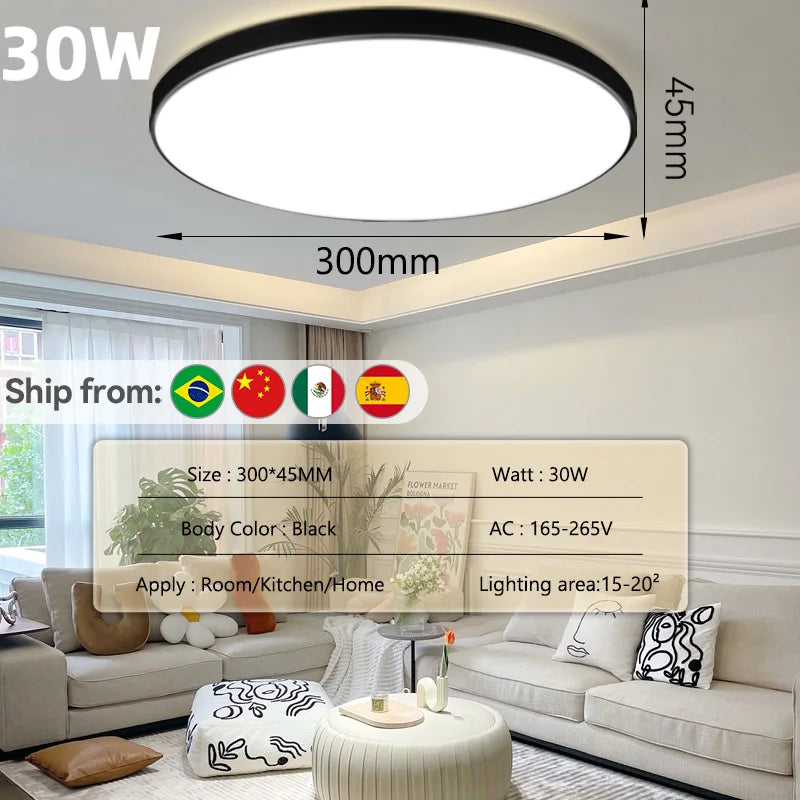 LED Ceiling Lamp Chandelier 3-color changeable Panel Lamp Living Room Ceiling Light Indoor Lighting for Bedroom Kitchen Luminair