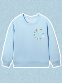 Fashion Baby Boys Sweatshirt Top Autumn Winter Kids Clothes Long sleeves Graffiti Letter Print Child Hoodie Little Girl Pullover