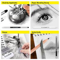 Kalour PDAS Charcoal Sketching Art Set Wood Rod Non-toxic Highlight Drawing Painting Tools Artists Kids High Quality Kit desenho
