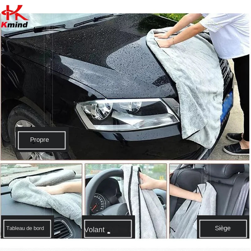 75x35 60x40cm Microfiber Car Wash Towel Fast Drying Auto Cleaning Extra Soft Cloth High Water Absorption For Car Wash Detailing