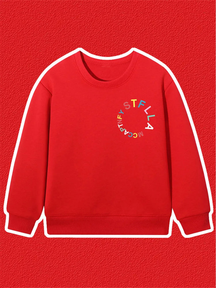 Fashion Baby Boys Sweatshirt Top Autumn Winter Kids Clothes Long sleeves Graffiti Letter Print Child Hoodie Little Girl Pullover