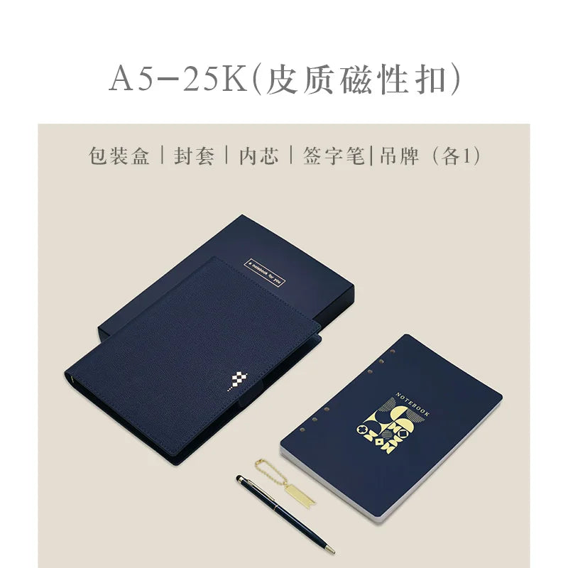 A5 A6 Loose-leaf PU Leather Binder Notebook Journal Diary Planner Organizer Office Business Notebook Supplies School Stationery
