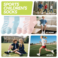 Children's Summer Mesh Colorful Socks: Pure Cotton, Sweat-Absorbent, Breathable, Seamless Stitching, for Boys and Girls, School