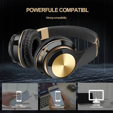 Over ear Wireless Headphones Bluetooth 5.0 Headphone Foldable Headset Support TF Card Stereo With Mic For iPhone xiaomi Samsung