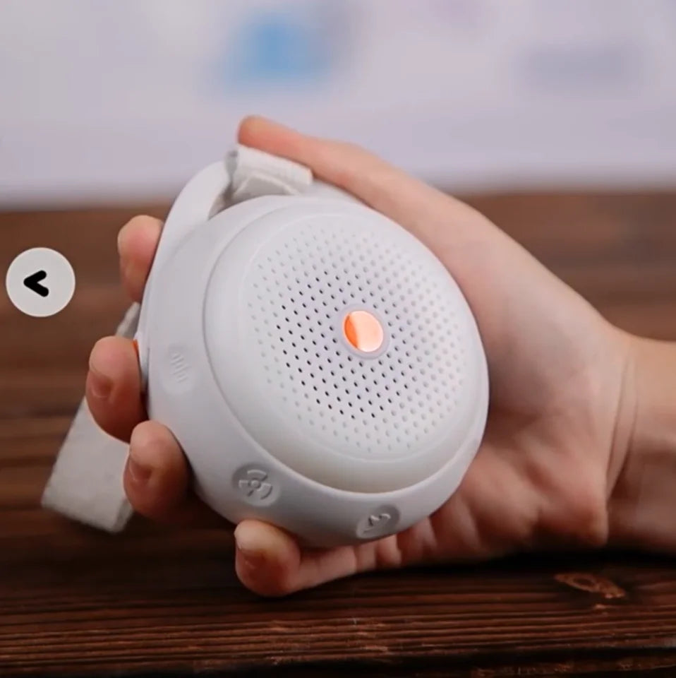 Portable Bluetooth White Noise Machine with 12 Soothing Relaxing Sounds & Silicone Sleep Timer Night Light for Baby & Adults