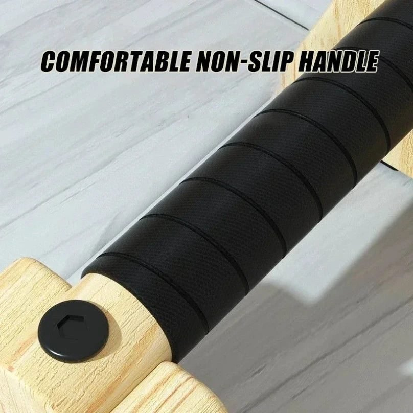 Push Up Russian Stand Wooden Single and Parallel Bars Inverted Stand Practice Solid Wood Strength Training Equipment