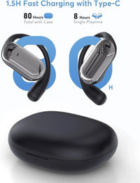 UYUXIO Real Time Translator Headphones AI Language Translation Earbuds 144 Languages & Accents 3 in 1 OWS Ear Buds for Business