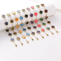 Double Sided Gold Plated Five Flower Bracelet Ladies Adjustable Plum Blossom Chain For Women Fashion Party Jewelry Gift Clover