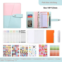Pu A6 Binder Notebook Money Manager Budget Money Budget Planner With Pen Zipper Cash Envelope Budget Sheets Stickers Pvc Pockets
