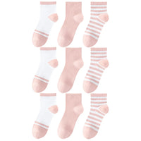 Children's Summer Mesh Colorful Socks: Pure Cotton, Sweat-Absorbent, Breathable, Seamless Stitching, for Boys and Girls, School