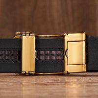 Male Genuine Leather Belts Casual Ratchet Belt with Automatic Buckle Luxury Design Dragon Pattern Belts for Business Men Strap