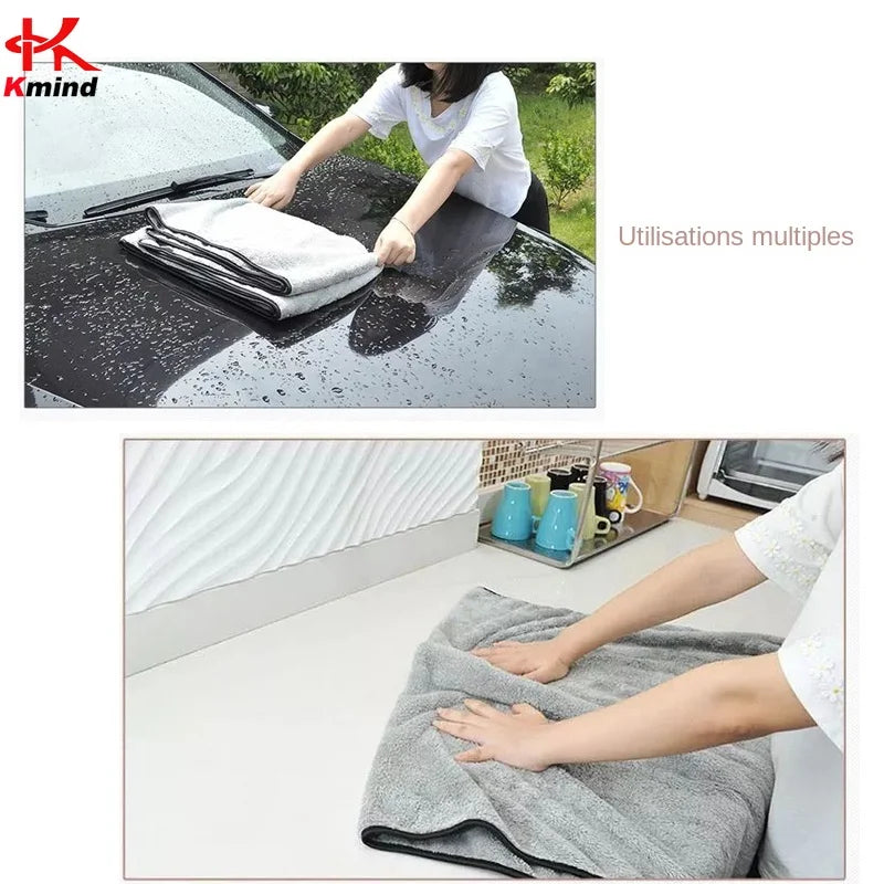 75x35 60x40cm Microfiber Car Wash Towel Fast Drying Auto Cleaning Extra Soft Cloth High Water Absorption For Car Wash Detailing