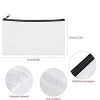10/20/50pcs LOGO Customized Canvas Zipper Bags Multifunctional Blank DIY Craft Pouches Pencil Bags Personalized Makeup Pockets