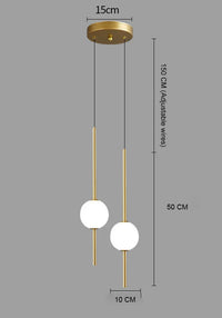 Led PE Ball Pendant Light for Bedroom Bedside Hanging Lamp Ceiling Chandeliers Modern Lighting Decoration Entrance Luminaire