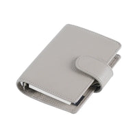 Moterm Regular A8 / M5 Size Rings Planner Pebbled Grain Cowhide 5-hole Mini Notebook with 15 MM Rings Organizer Journey Diary