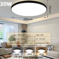 LED Ceiling Lamp Chandelier 3-color changeable Panel Lamp Living Room Ceiling Light Indoor Lighting for Bedroom Kitchen Luminair