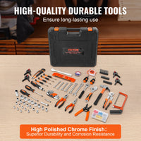 VEVOR Tool Kit Home Repairing Tool Kit with Portable Tool Storage Case for Home Maintenance DIY Projects and Automotive Repair