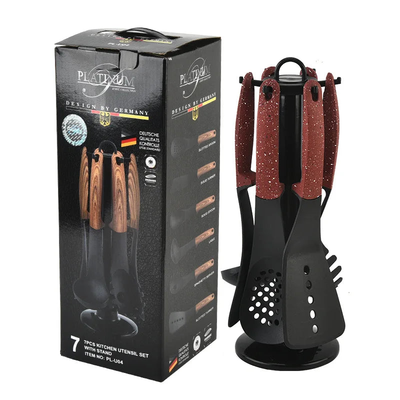 New Nylon Kitchenware 6-Piece Set Non-Stick Cooking Pots Spoons And Spatulas Household Spoon And Shovel Set Nylon Kitchenware