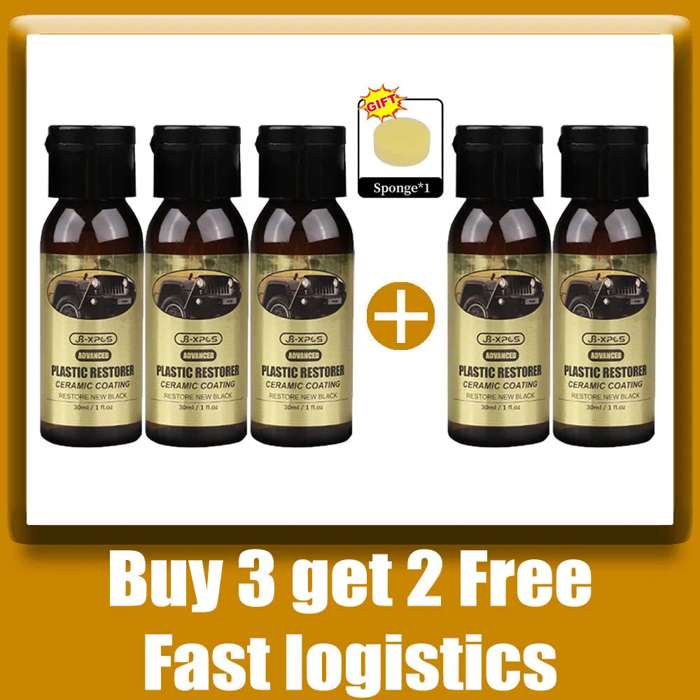 Plastic Restore Revitalizer Plastic Renovator Longlasting Coating For Car Rubbers Refurbish Clean Gloss Black Shine