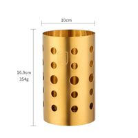 1/7pc Stainless Steel Kitchen Utensils Chopsticks Tube Soup Ladle Colander Set Gold Cooking Tool Set Egg Stirrer Kitchenware Set