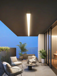 Modern Waterproof Outdoor Long Strip LED Wall Light IP65 Wrought Iron Wall Light Garden Porch Wall Light 110V 220V Lighting