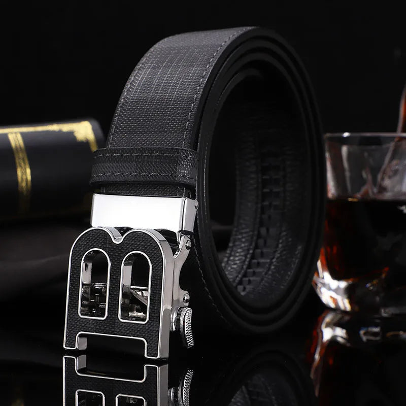 High Quality Wide 3.4cm Men Belt Genuine Leather Canvas Luxury Strap Male Belts For men jeans New Fashion Classice Buckle belt