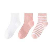 Children's Summer Mesh Colorful Socks: Pure Cotton, Sweat-Absorbent, Breathable, Seamless Stitching, for Boys and Girls, School