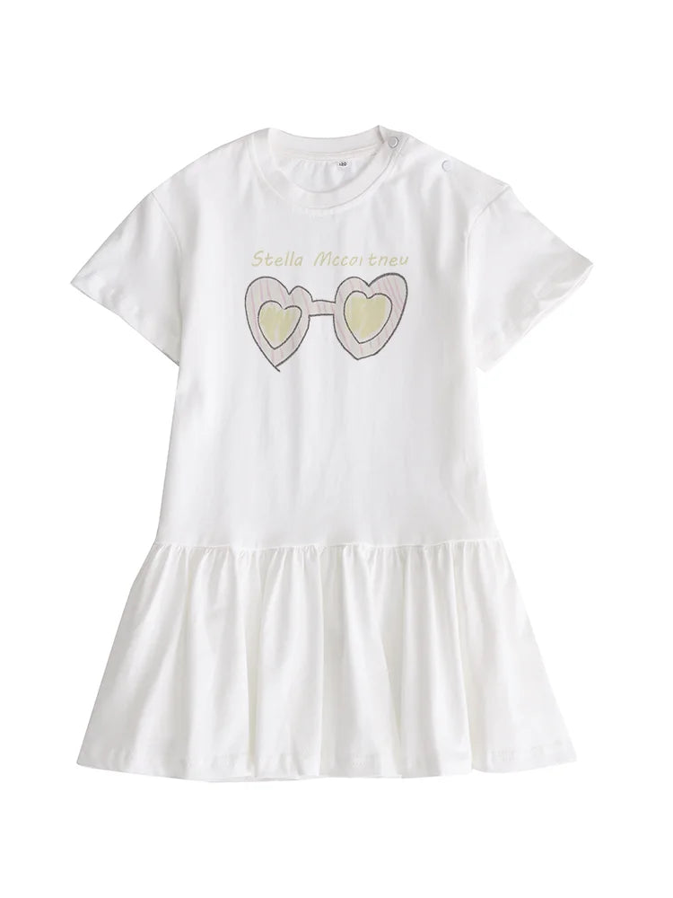 Baby Girls Summer Dress Fashion Vacation Casual Wear Kids Skirt Cotton Short sleeve Party Children Princess Dress Soft Comfort