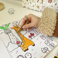 53pcs Gift Box Animal Kingdom 53-piece Set Watercolor Pen Children's Painting Brush Marker Oil Painting Stick Color